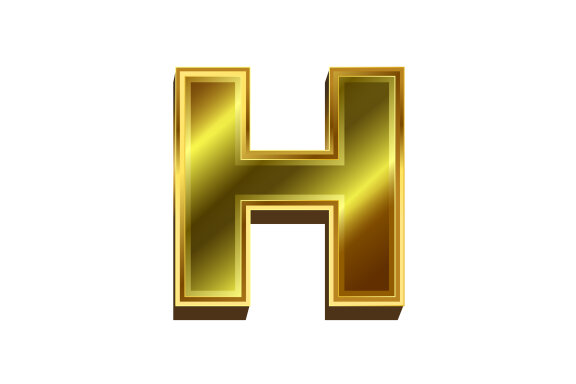 3d golden letter