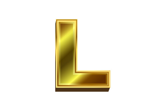 3d golden letter