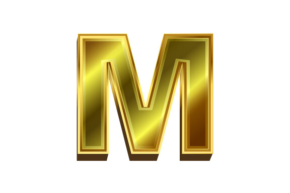 3d golden letter
