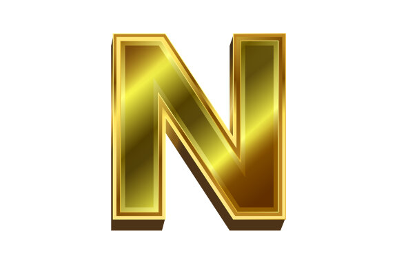 3d golden letter