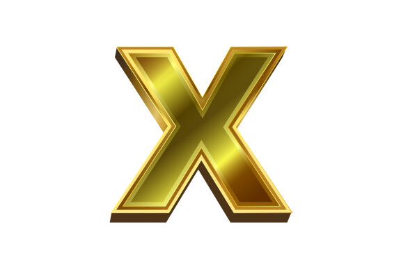 3d golden letter