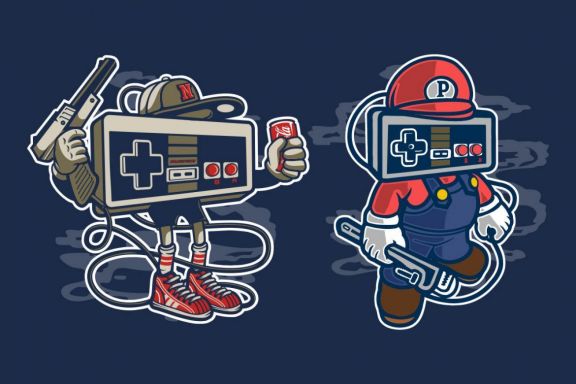Gamer Cartoon Character