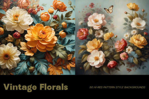 Floral Vintage Pattern Backgrounds