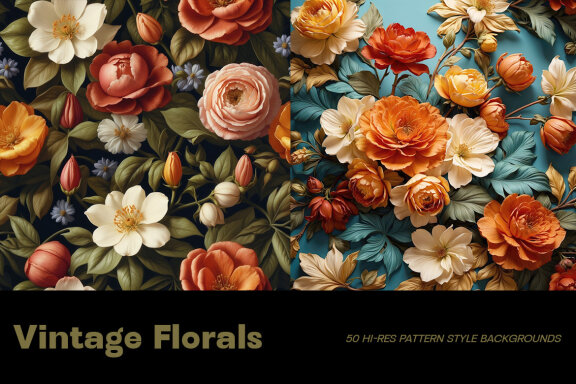 Floral Vintage Pattern Backgrounds