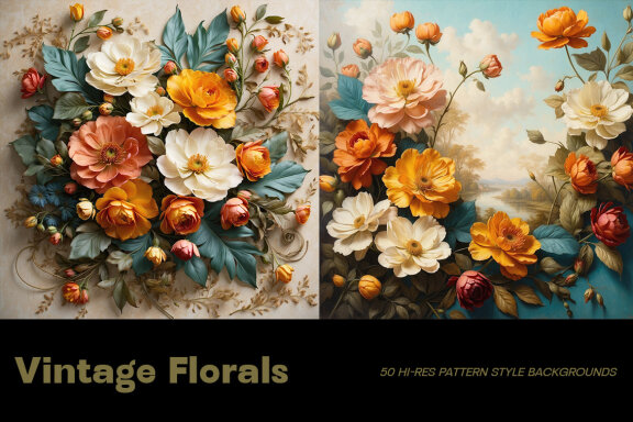 Floral Vintage Pattern Backgrounds