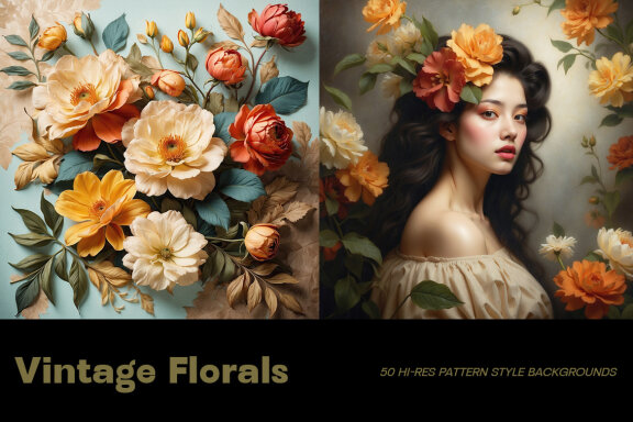 Floral Vintage Pattern Backgrounds
