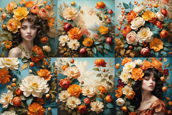 Floral Vintage Pattern Backgrounds