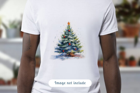 FREE watercolor christmas tree collection vol. 5