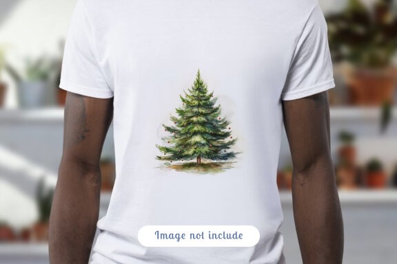 watercolor christmas tree collection vol. 6
