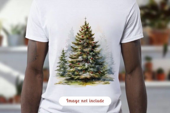 watercolor christmas tree collection vol. 7