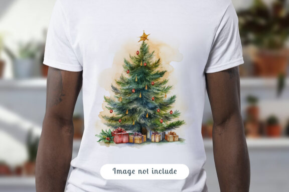 watercolor christmas tree collection vol. 8