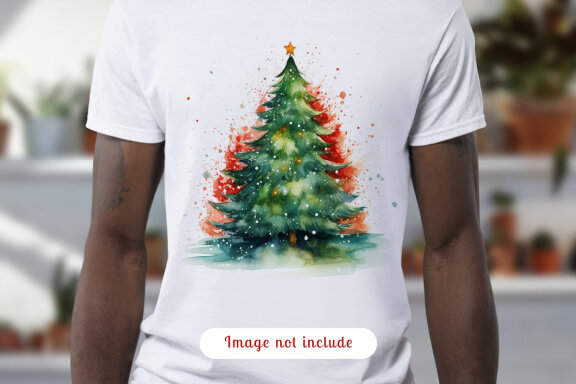 watercolor christmas tree collection vol. 10