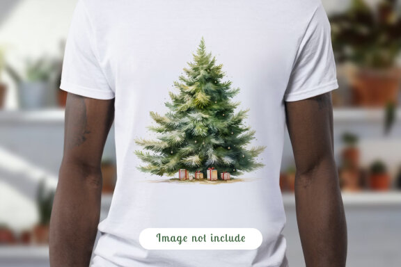 watercolor christmas tree collection vol. 12