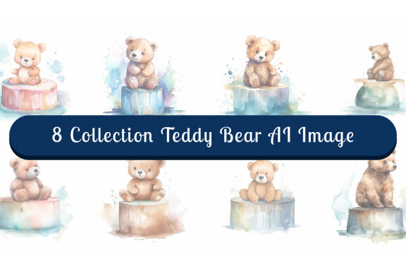 watercolor teddy bear collection vol. 6