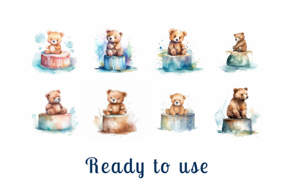 watercolor teddy bear collection vol. 6