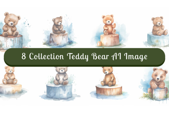 watercolor teddy bear collection vol. 9