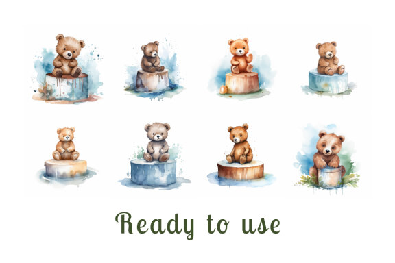 watercolor teddy bear collection vol. 9