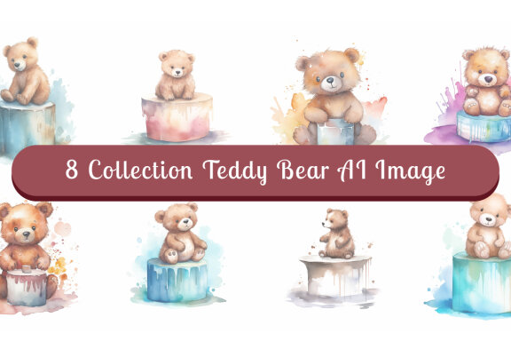 watercolor teddy bear collection vol. 15