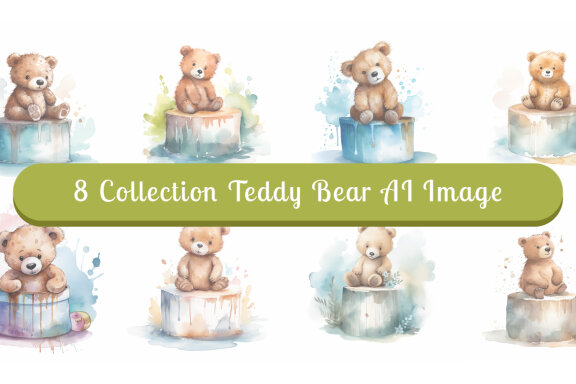 watercolor teddy bear collection vol. 16