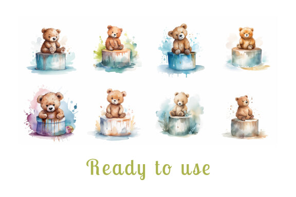 watercolor teddy bear collection vol. 16