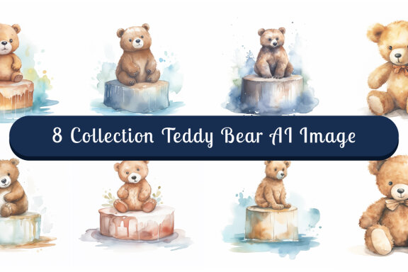 watercolor teddy bear collection vol. 17