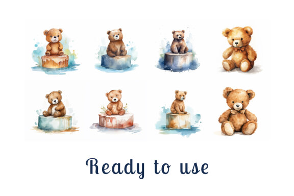 watercolor teddy bear collection vol. 17