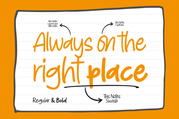This Notes - Handwritten Marker Note Font