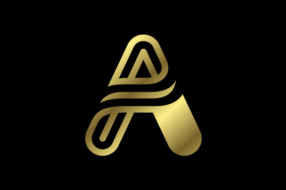 Golden capital letter