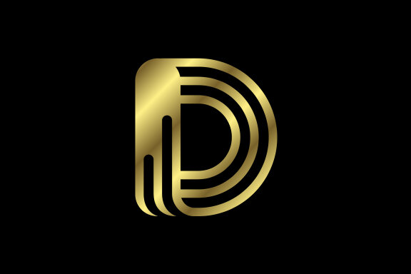 Golden capital letter
