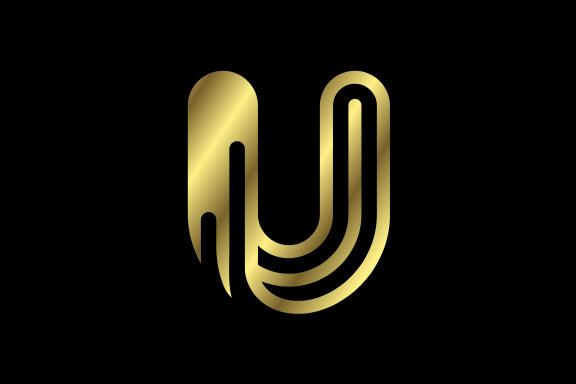 Golden capital letter