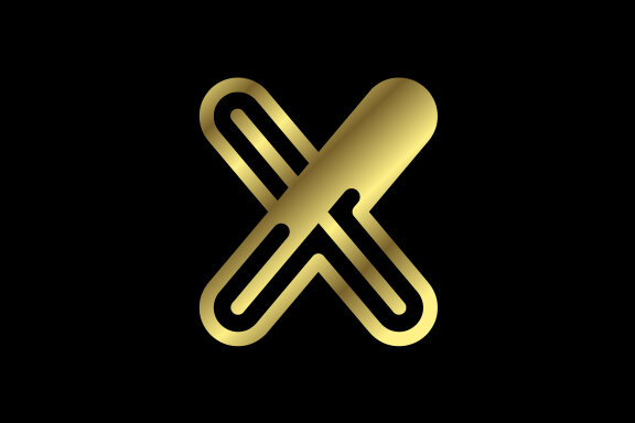 Golden capital letter