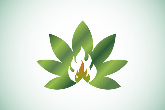 Cannabis fire Logo