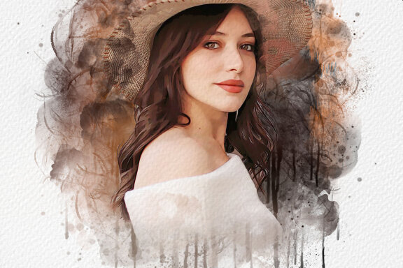 Colorful Modern Watercolor Art Photo Template