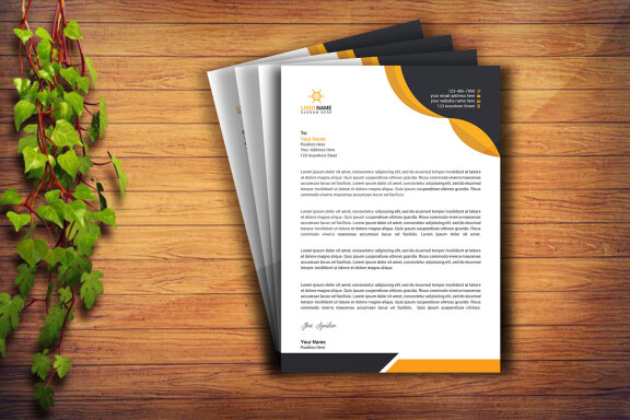 Modern Letterhead Design Template