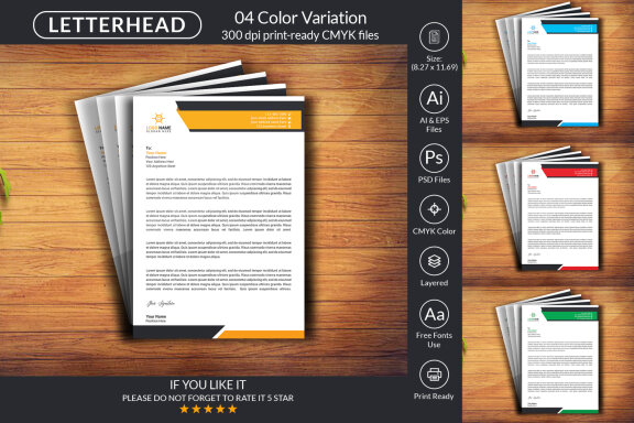 Corporate Letterhead Design Template