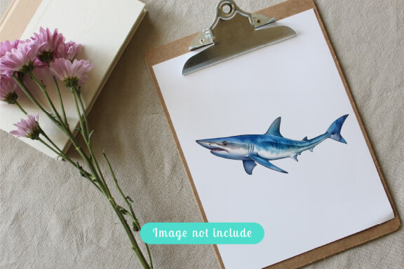 shark sea animal watercolor illustration collection vol. 4