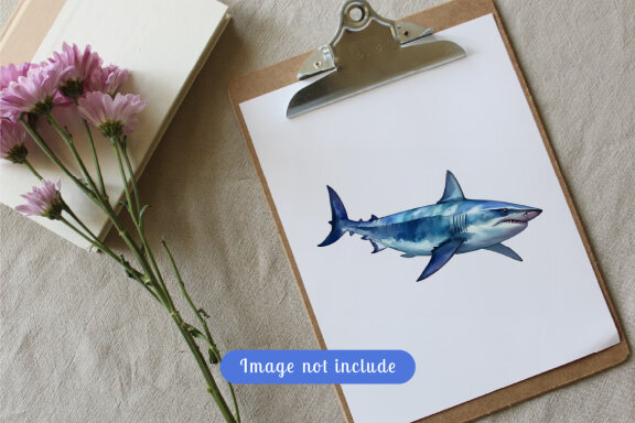 shark sea animal watercolor illustration collection vol. 5