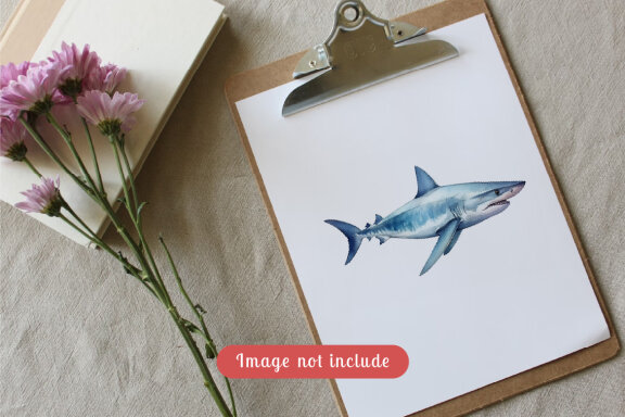 shark sea animal watercolor illustration collection vol. 9