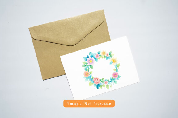 collection of watercolor illustrations of leaves and flowers forming a circle vol. 3
