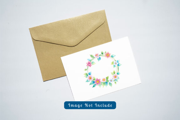 collection of watercolor illustrations of leaves and flowers forming a circle vol. 4