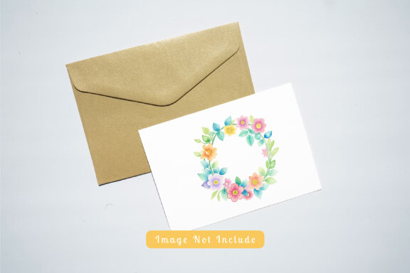 collection of watercolor illustrations of leaves and flowers forming a circle vol. 5