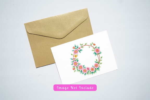 collection of watercolor illustrations of leaves and flowers forming a circle vol. 7