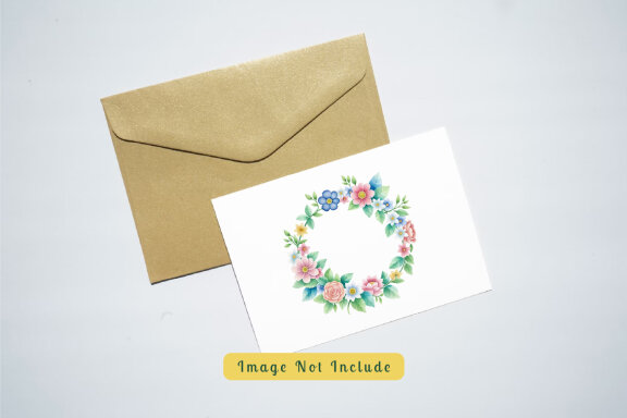 collection of watercolor illustrations of leaves and flowers forming a circle vol. 9