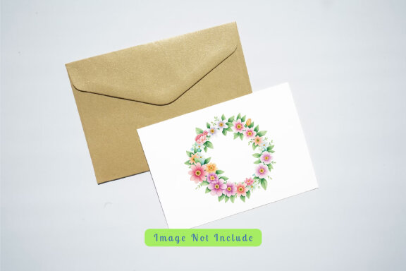 collection of watercolor illustrations of leaves and flowers forming a circle vol. 10
