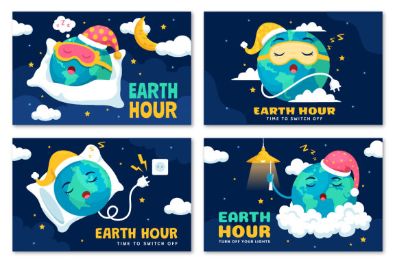 12 Earth Hour Day Illustration