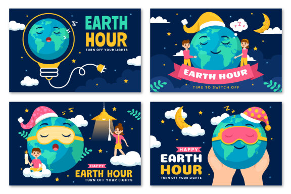 12 Earth Hour Day Illustration