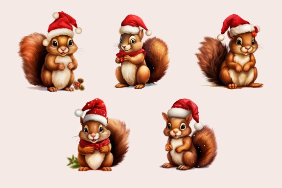 Christmas Squirrel Clipart HD