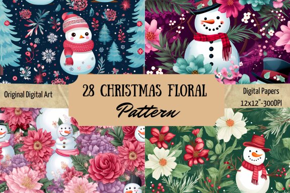 Christmas Floral Pattern