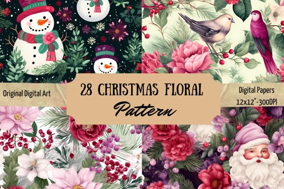 Christmas Floral Pattern
