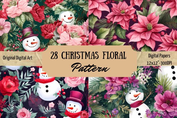 Christmas Floral Pattern